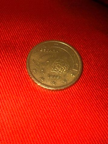 50 eurocent van Spanje 1999 collectibility beschikbaar voor biedingen
