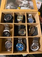 Kost met 9 horloges, Ophalen, Zo goed als nieuw, Polshorloge