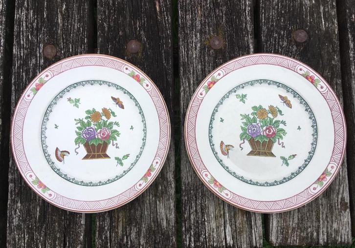 2 Art Deco porceleinen borden met deco van Perrier Paris, Antiek en Kunst, Antiek | Porselein, Ophalen of Verzenden