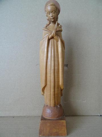 Houten Mariabeeld Mariabeeldje Leonhard Höldrich beeld 24cm beschikbaar voor biedingen