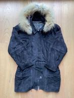 Veste en peau de mouton Taille 40 capuche fourrure amovible, Maat 38/40 (M), Piel Isamari, Zwart, Ophalen of Verzenden