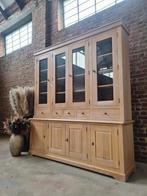 Eiken buffetkast/vitrinekast GRATIS LEVERING, Huis en Inrichting, Ophalen, Met deur(en), 200 cm of meer, Eikenhout