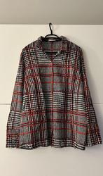 Gerry Weber witte blouse met ruitjesprint, Zwart, Maat 46/48 (XL) of groter, Ophalen of Verzenden, Zo goed als nieuw