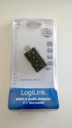 Logilink usb 2.0 audio adapter 7.1 surround (nieuw), Computers en Software, Geluidskaarten, Ophalen of Verzenden, Nieuw, Extern