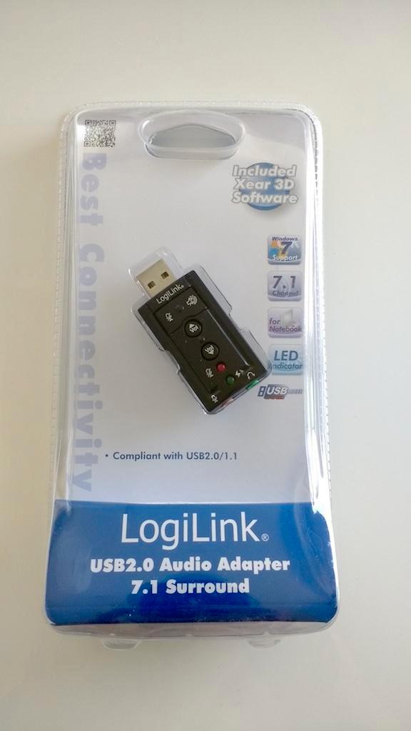 Logilink usb 2.0 audio adapter 7.1 surround (nieuw), Computers en Software, Geluidskaarten, Nieuw, Extern, Ophalen of Verzenden