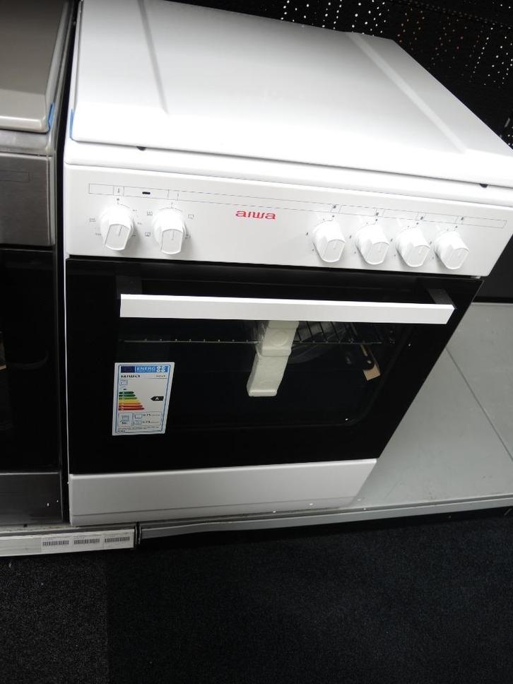 Aiwa gasfornuis met heteluchtoven wit nieuw!, Elektronische apparatuur, Fornuizen, Nieuw, Vrijstaand, Gas, 4 kookzones, 85 tot 90 cm
