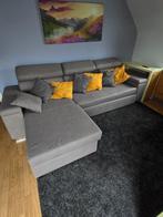 Hoeksalon grijs uittrekbaar tot dubbel bed, Ophalen