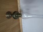Oude Koperen lamp met glas, Antiek en Kunst, Ophalen