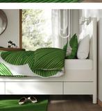 Bed compleet TONSTAD bedfr+opbla 180x200 ecru, Ophalen, Zo goed als nieuw, 200 cm