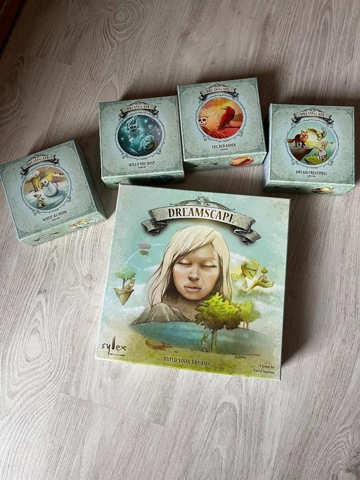 Dreamscape met diverse uitbreidingen, Hobby en Vrije tijd, Gezelschapsspellen | Bordspellen, Nieuw, Een of twee spelers, Drie of vier spelers