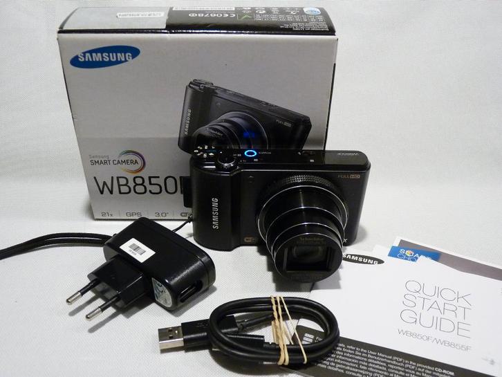 Samsung WB850F, batterie, câble, GPS, WiFi, livret, 21x, TV, Hi-fi & Vidéo, Appareils photo numériques, Comme neuf, Compact, Samsung