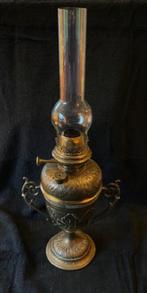 Lampe à huile en laiton lourd, Antiquités & Art, Antiquités | Bronze & Cuivre, Bronze, Enlèvement
