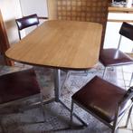 keukentafel + stoelen, 100 à 150 cm, Rectangulaire, Autres essences de bois, 50 à 100 cm
