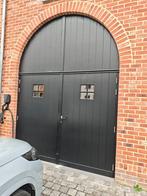 Houten dubbel deur garagepoort, Ophalen, Zo goed als nieuw