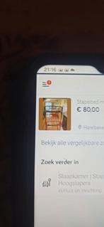 Stapelbed, Huis en Inrichting, Slaapkamer | Bedden, Ophalen, Blauw, Tweepersoons, Zo goed als nieuw