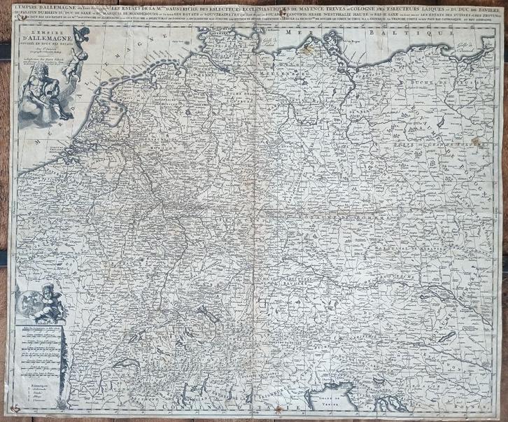 SANSON. L'Empire d'Allemagne divisé en tous ses Estats, Boeken, Atlassen en Landkaarten, Ophalen of Verzenden