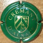 Crémant Alsace capsule van VIGNERONS groen & matgoud nr 42, Ophalen of Verzenden, Nieuw, Frankrijk, Witte wijn
