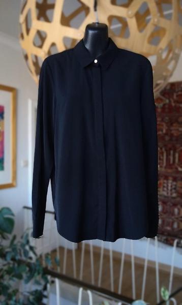 H&M stijlvolle zwarte bloes, mt 34 (XS) - nieuw beschikbaar voor biedingen