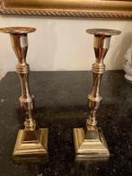 2 zware koper kandelaars, Ophalen, Koper of Brons