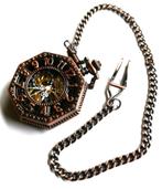 Zak horloge, antique brons look, nieuw, Ophalen of Verzenden