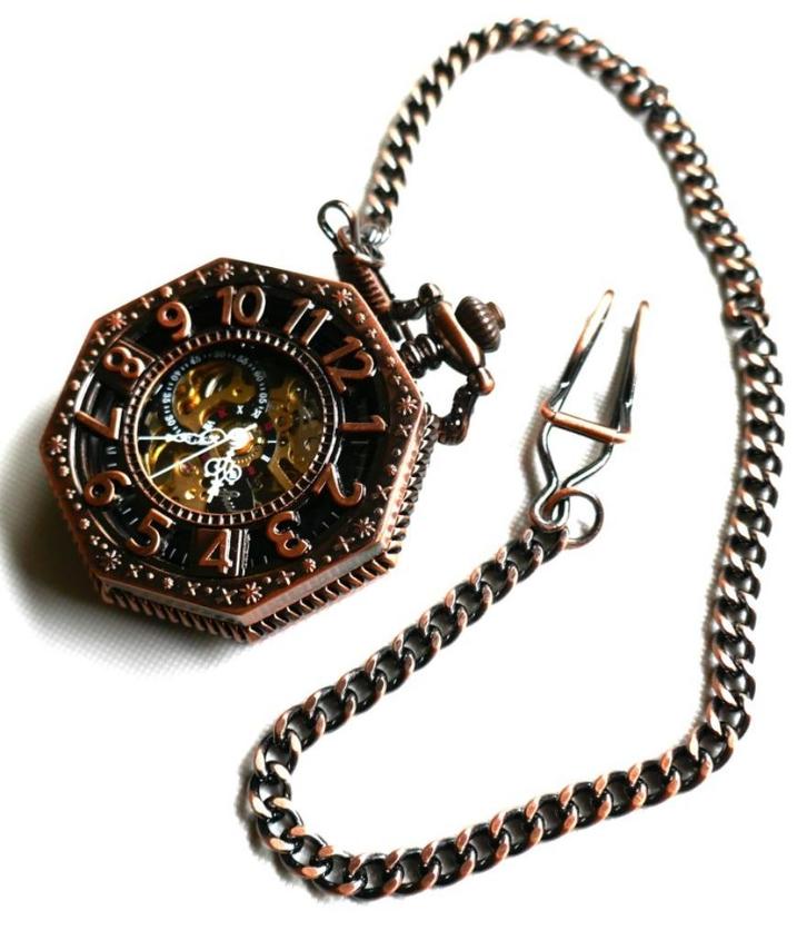 Zak horloge, antique brons look, nieuw, Hobby en Vrije tijd, Overige Hobby en Vrije tijd, Ophalen of Verzenden