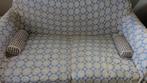 1+1 Klein sier rolkussentje met bruin geblokte stof, Huis en Inrichting, Woonaccessoires | Kussens, Ophalen of Verzenden, Gebruikt