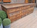 Massief houten ladekast/winkeleiland 129/25