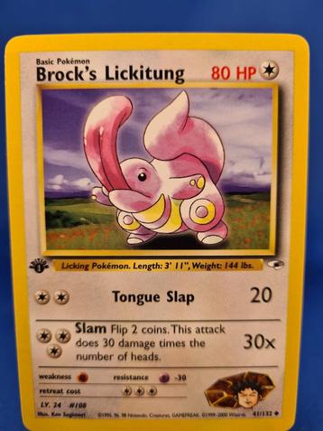 Brock's Lickitung 41/132 - Gym Heroes (1st edition) beschikbaar voor biedingen