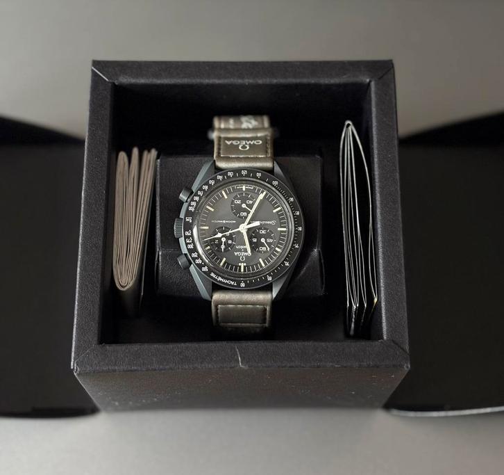 Omega moonswatch mercury, Handtassen en Accessoires, Horloges | Heren, Omega, Goud, Goud, Ophalen of Verzenden