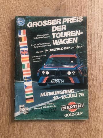 programma Grosser Preis Tourenwagen 1975 BMW Nordschleife beschikbaar voor biedingen