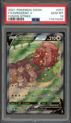 Greedent V [Full Art] PSA 10 - 257/264 - Fusion Strike 2021, Hobby en Vrije tijd, Ophalen of Verzenden, Zo goed als nieuw, Losse kaart