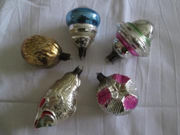 Lot van 5 mooie Ajeko kerstballen beschikbaar voor biedingen