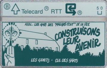 Télécarte Phonecard belge 211 A.M.T. (Construisons leur Aven beschikbaar voor biedingen