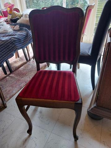 Chaise bonne état, Rouge, Bois, Enlèvement, Tissus