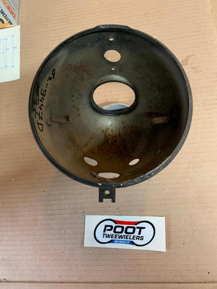 Koplamp achterzijde, met contact slot gat., Fietsen en Brommers, Brommeronderdelen | Oldtimers, Gebruikt, Koplamp, Ophalen