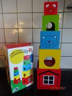 Pintoys Houten Stapel Kubus **VOLLEDIG **, Kinderen en Baby's, Gebruikt, Ophalen of Verzenden