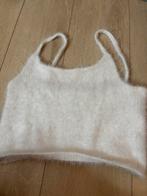 Ensemble gilet est top a poile blanc, Neuf, Enlèvement ou Envoi, Blanc, Taille 38/40 (M)