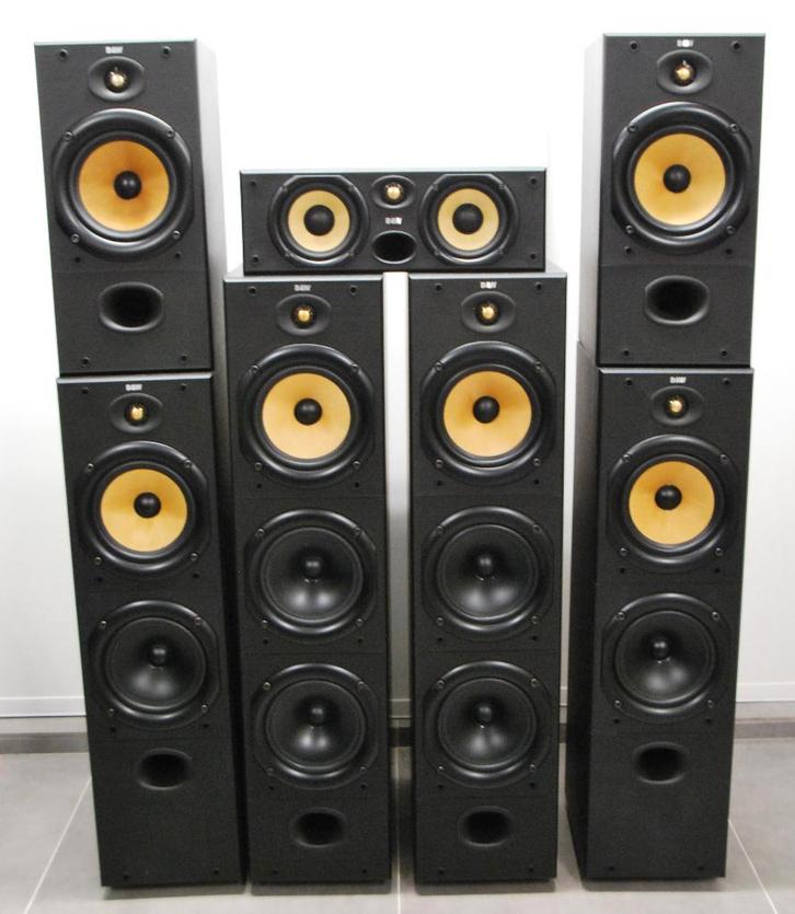 B&W sets als nieuw. alles apart te koop/beluisteren, Audio, Tv en Foto, Luidsprekerboxen, Zo goed als nieuw, Front, Rear of Stereo speakers