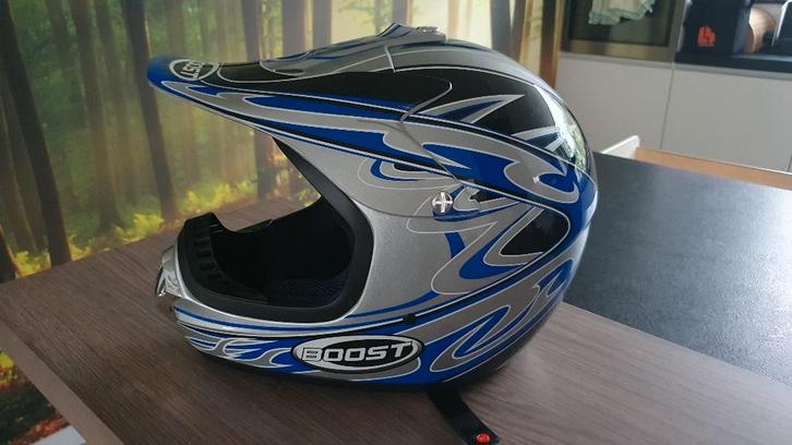 Nieuwe helm Boost cross Mudstar blauw, maat L, Motoren, Kleding | Motorhelmen, Heren, Offroadhelm, L, Overige merken, Nieuw met kaartje