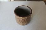 Cache pot de fleurs aubergine / brun 19.5 x 18.15, Rond, Binnen, Ophalen of Verzenden, Zo goed als nieuw