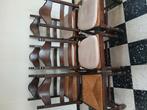 GRATIS 6 eiken stoelen met rieten zitting., Ophalen, Gebruikt