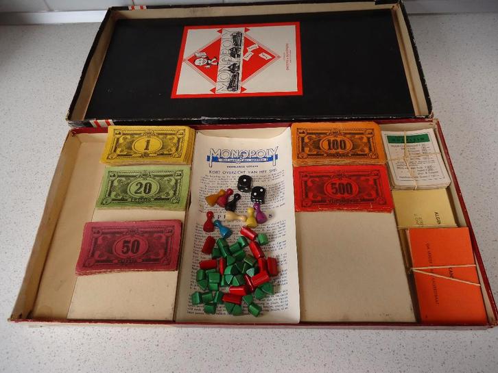 Vintage "Monopoly De Luxe" van Smeets & Schippers anno 1958., Hobby en Vrije tijd, Gezelschapsspellen | Bordspellen, Gebruikt