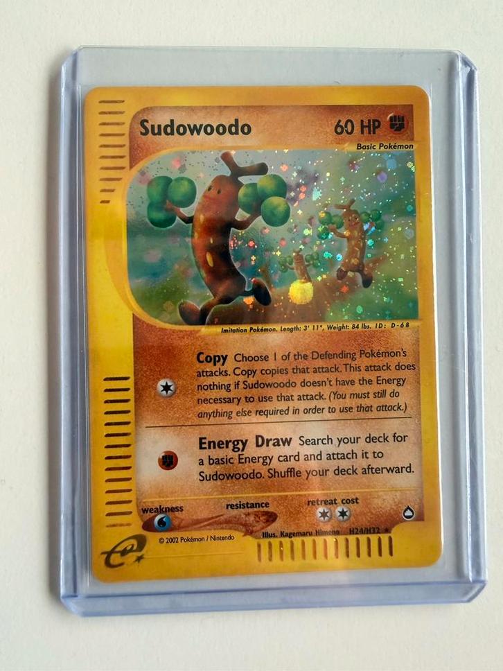 Sudowoodo Holo – Aquapolis H24/H32 – Vintage Pokémon, Hobby en Vrije tijd, Verzamelkaartspellen | Pokémon, Zo goed als nieuw, Losse kaart