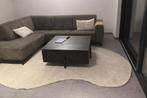 Moderne hoekbank met lig-eiland – Antraciet, Huis en Inrichting, Ophalen, Zo goed als nieuw