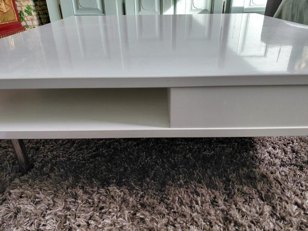 Hoog glazend salon tafel, Ophalen, Vierkant