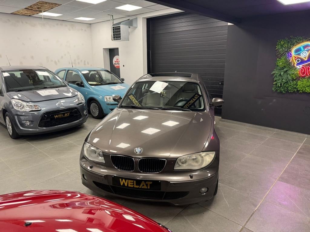 BMW 1 BENZINE 150 PK AUTOMAAT 2008/TOPSTAAT, Auto's, 1 Reeks, Bruin, Bedrijf, Grijs