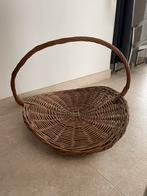 Beau grand panier rond en osier avec poignée robuste. ‘60, Enlèvement, Comme neuf, Panier