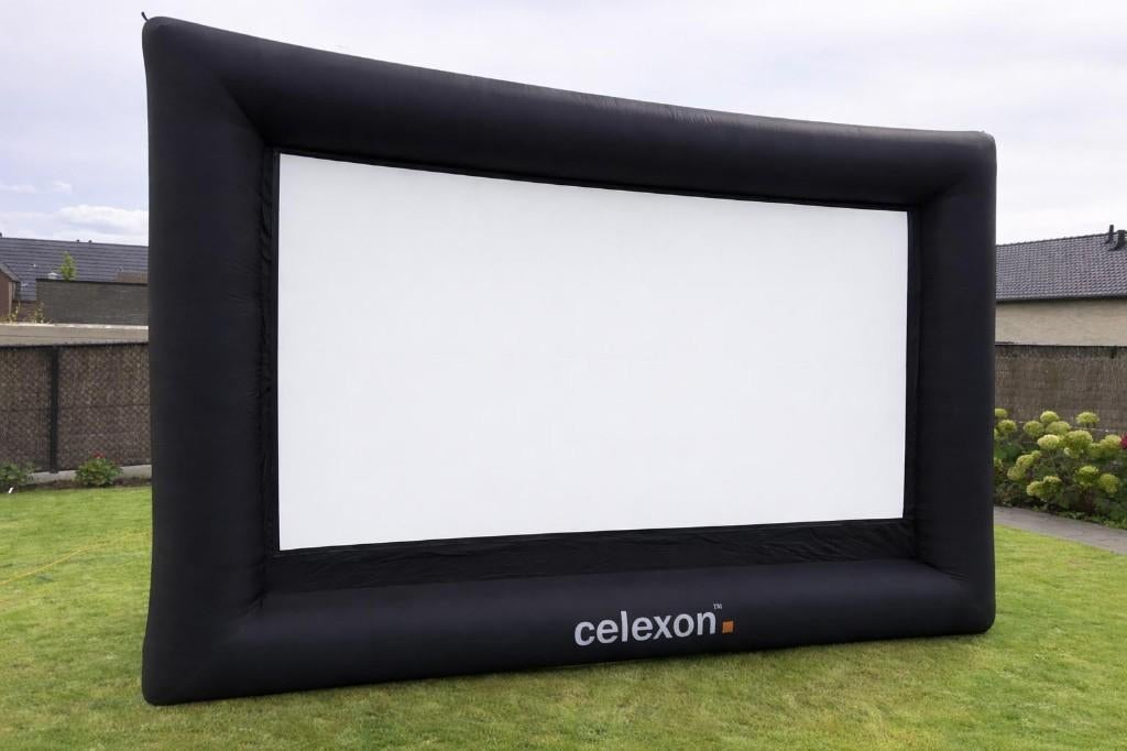 Projectiescherm opblaasbaar inclusief elektrische blaasmotor, TV, Hi-fi & Vidéo, Écrans de projection, Utilisé, Électrique, Enlèvement ou Envoi