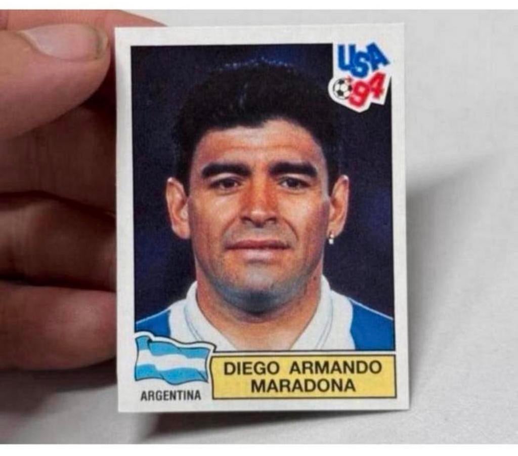 Autocollant Panini Diego Maradona Coupe Monde 1994 USA n 248, Enlèvement ou Envoi, Comme neuf, Affiche, Image ou Autocollant