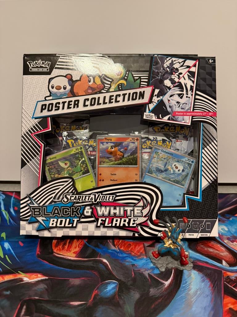 Collection d'affiches Pokémon TCG Black Bolt et White Flare, Enlèvement ou Envoi, Neuf, Booster box, Foil